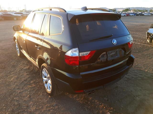 WBXPC9C45AWJ35100 - 2010 BMW X3 XDRIVE3 BLACK photo 3