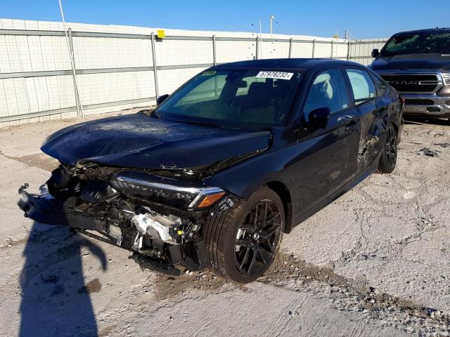 2HGFE2F5XNH588813 - 2022 HONDA CIVIC SPOR CHARCOAL photo 2