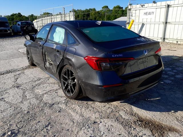 2HGFE2F5XNH588813 - 2022 HONDA CIVIC SPOR CHARCOAL photo 3