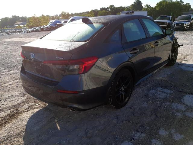 2HGFE2F5XNH588813 - 2022 HONDA CIVIC SPOR CHARCOAL photo 4