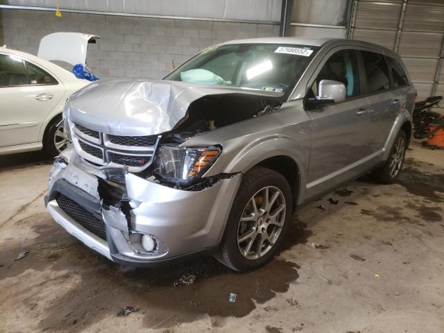 3C4PDDEG0KT764503 - 2019 DODGE JOURNEY GT SILVER photo 2