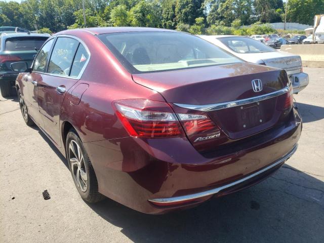 1HGCR2F38HA307441 - 2017 HONDA ACCORD LX MAROON photo 3