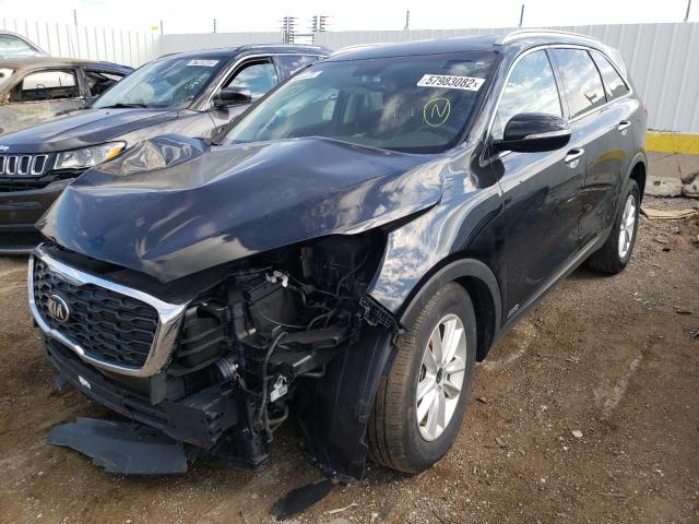 5XYPGDA31KG448030 - 2019 KIA SORENTO L BLACK photo 2