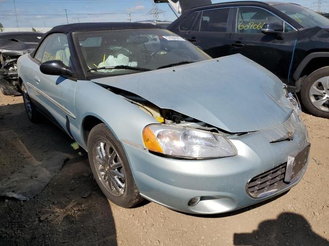 1C3EL65U71N556861 - 2001 CHRYSLER SEBRING LI BLUE photo 1