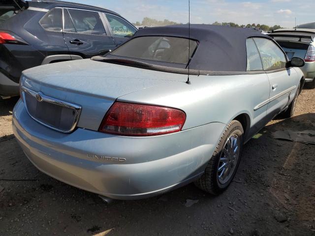 1C3EL65U71N556861 - 2001 CHRYSLER SEBRING LI BLUE photo 4