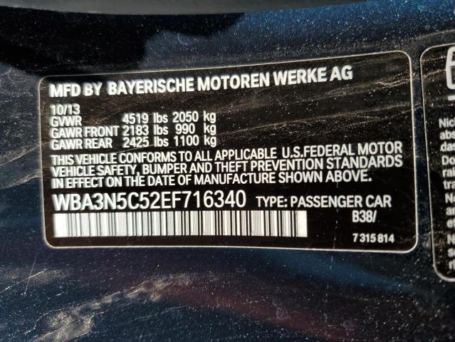 WBA3N5C52EF716340 - 2014 BMW 428 XI BLACK photo 10