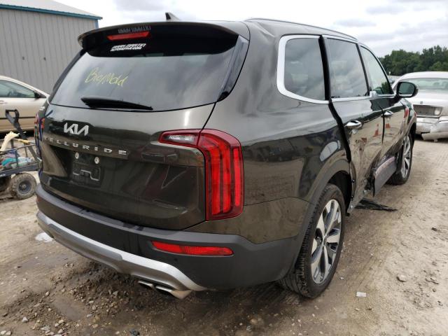 5XYP6DHC2NG204822 - 2022 KIA TELLURIDE BROWN photo 4