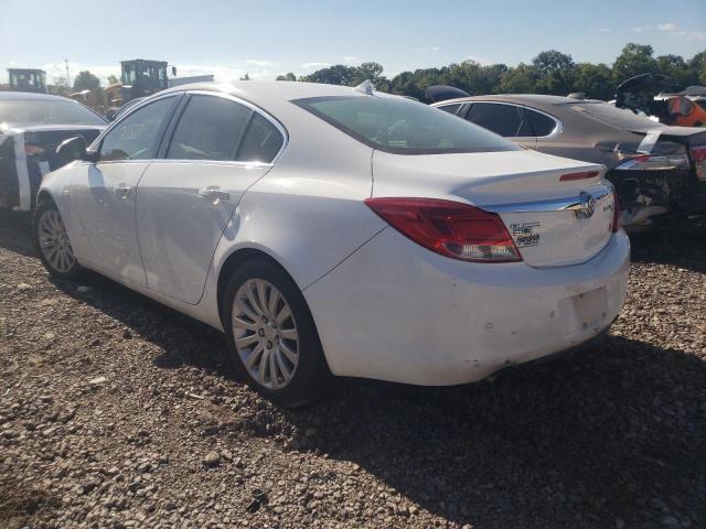 W04GY5GV6B1062399 - 2011 BUICK REGAL CXL WHITE photo 3