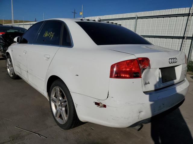 WAUDF78E57A174771 - 2007 AUDI A4 2.0T QU WHITE photo 3