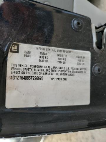 1G1ZT64885F296626 - 2005 CHEVROLET MALIBU MAX შავი ფოტო 10