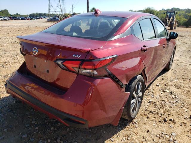 3N1CN8EV7ML916400 - 2021 NISSAN VERSA SV RED photo 4