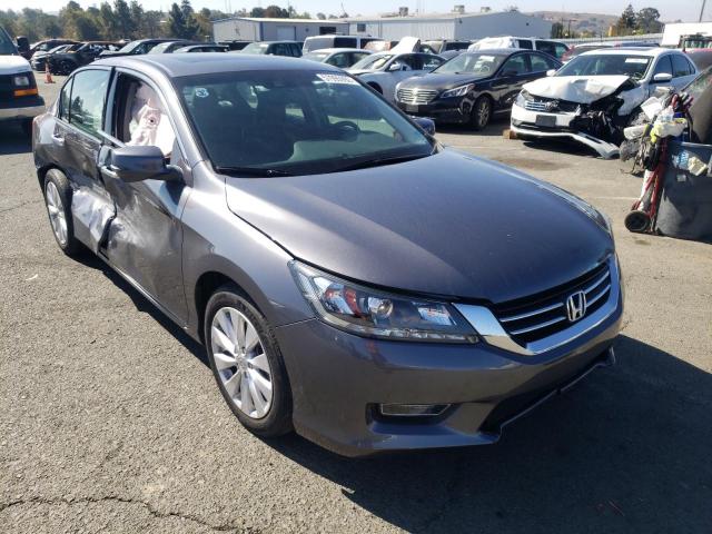 1HGCR3F85DA040321 - 2013 HONDA ACCORD EXL GRAY photo 1