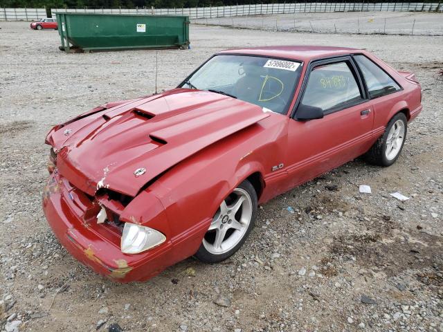1FABP41E9KF293215 - 1989 FORD MUSTANG LX RED photo 2