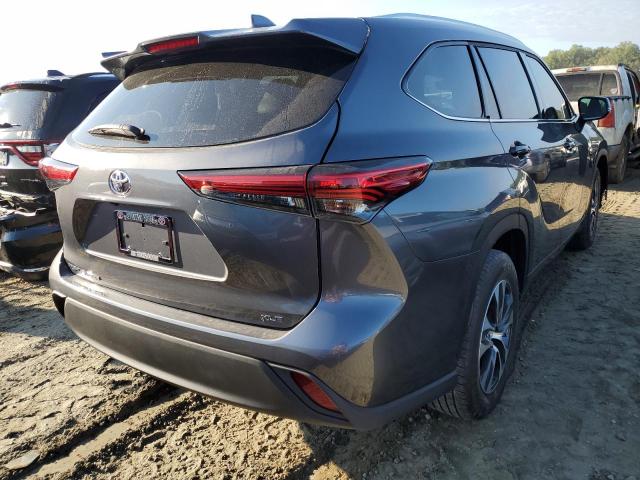 5TDGZRAH9MS532993 - 2021 TOYOTA HIGHLANDER GRAY photo 4