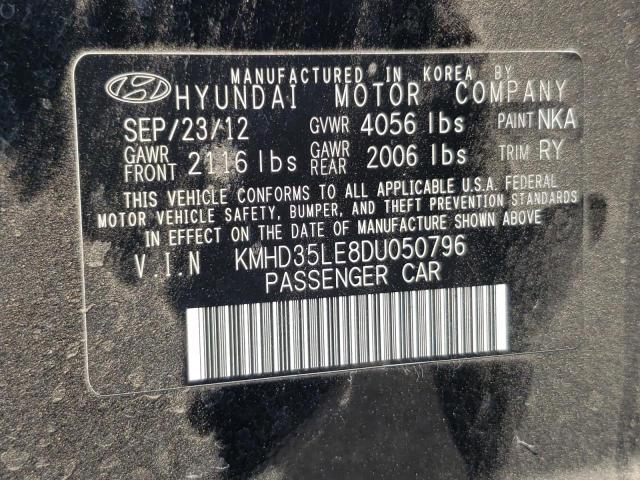 KMHD35LE8DU050796 - 2013 HYUNDAI ELANTRA GT BLACK photo 10