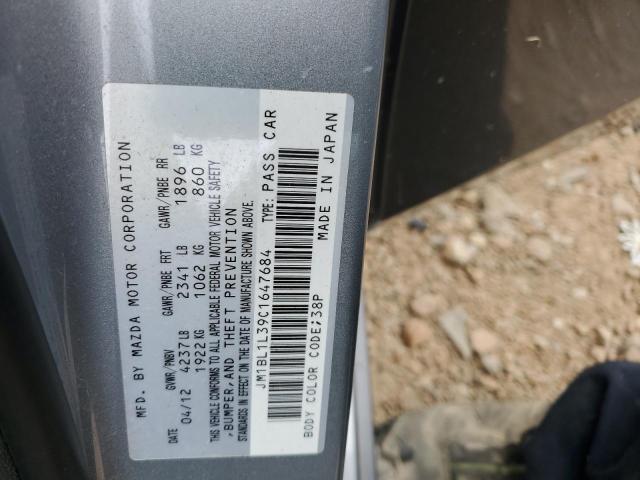 JM1BL1L39C1647684 - 2012 MAZDA SPEED 3 SILVER photo 10