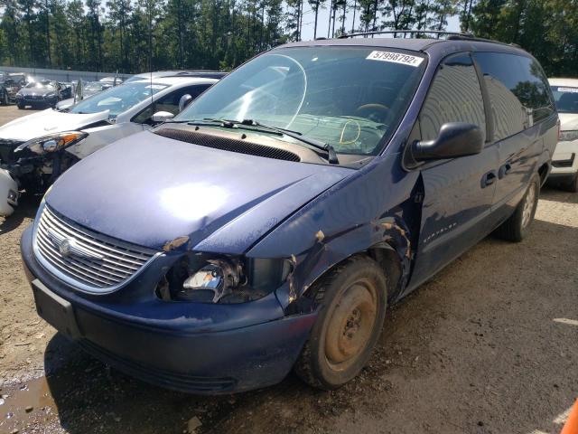 2C8GP74L51R281693 - 2001 CHRYSLER TOWN & COU BLUE photo 9