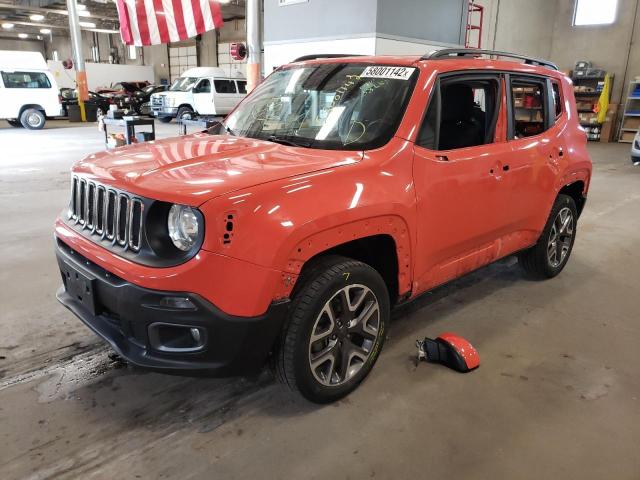 ZACCJBBB7HPE64977 - 2017 JEEP RENEGADE L ORANGE photo 2