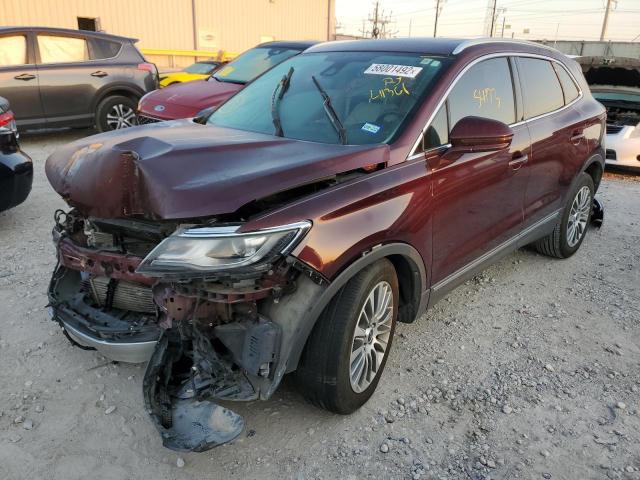 5LMCJ3C93HUL11361 - 2017 LINCOLN MKC RESERV MAROON photo 2