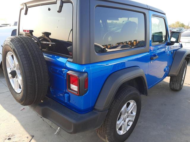 1C4GJXAN0MW790739 - 2021 JEEP WRANGLER S BLUE photo 4
