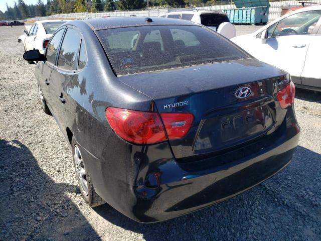 KMHDU46D38U579881 - 2008 HYUNDAI ELANTRA GL BLACK photo 3