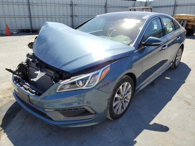 5NPE34AFXGH414522 - 2016 HYUNDAI SONATA SPO BLUE photo 2