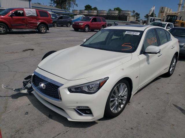 JN1EV7AR3KM553401 - 2019 INFINITI Q50 LUXE WHITE photo 2