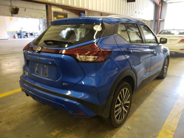 3N1CP5CV7ML493748 - 2021 NISSAN KICKS SV BLUE photo 4