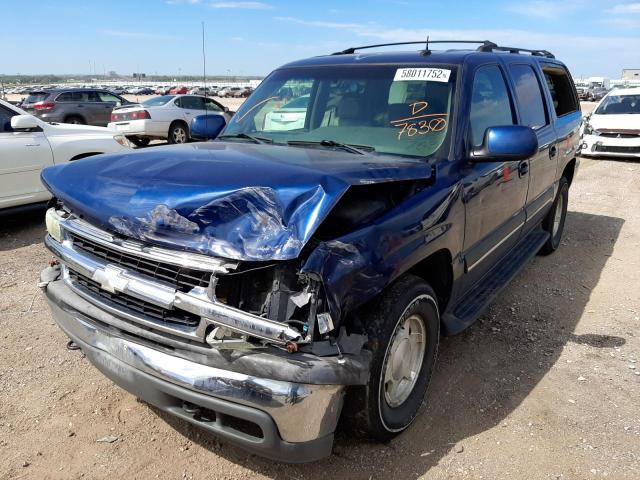 1GNFK16Z03J257830 - 2003 CHEVROLET SUBURBAN K BLUE photo 2