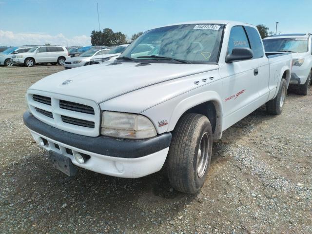 1B7GL22X9XS128988 - 1999 DODGE DAKOTA WHITE photo 2