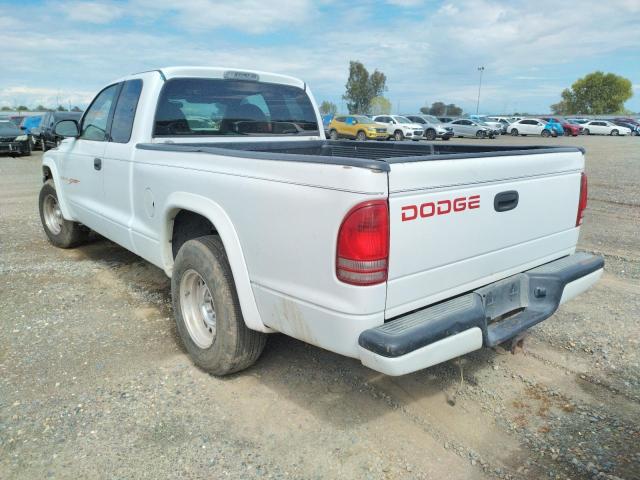 1B7GL22X9XS128988 - 1999 DODGE DAKOTA WHITE photo 3