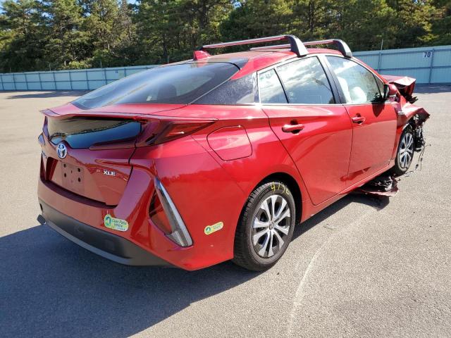 JTDKAMFP5N3215140 - 2022 TOYOTA PRIUS PRIM RED photo 4
