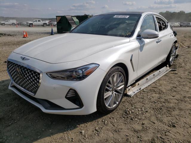 KMTG34LAXMU074852 - 2021 GENESIS G70 ELITE WHITE photo 2