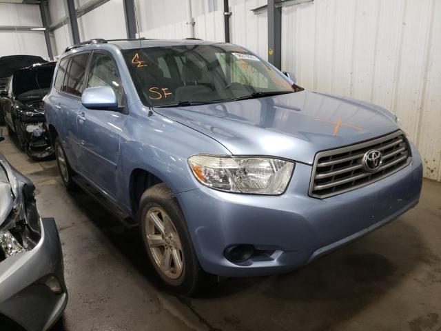 JTEES41A082004916 - 2008 TOYOTA HIGHLANDER BLUE photo 1