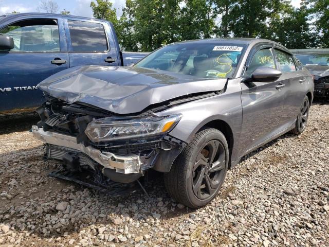 1HGCV1F58JA231975 - 2018 HONDA ACCORD EXL GRAY photo 2