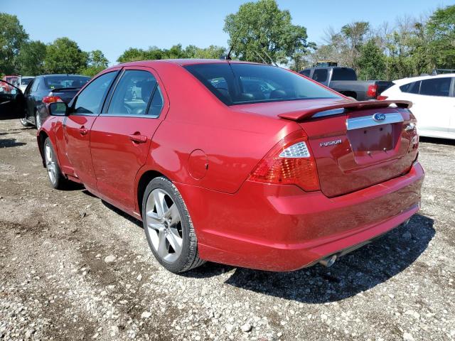 3FAHP0KC7AR425986 - 2010 FORD FUSION SPO MAROON photo 3