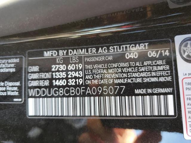 WDDUG8CB0FA095077 - 2015 MERCEDES-BENZ S 550 BLACK photo 10