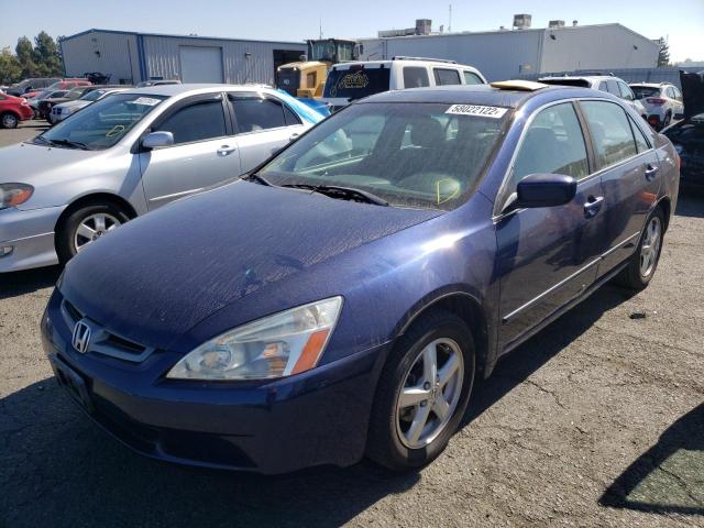 1HGCM56835A036778 - 2005 HONDA ACCORD EX BLUE photo 2