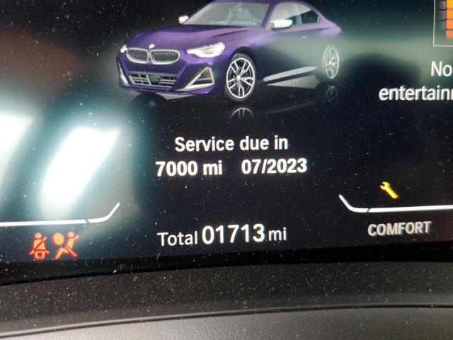 3MW53CM01N8C76576 - 2022 BMW M240XI PURPLE photo 8