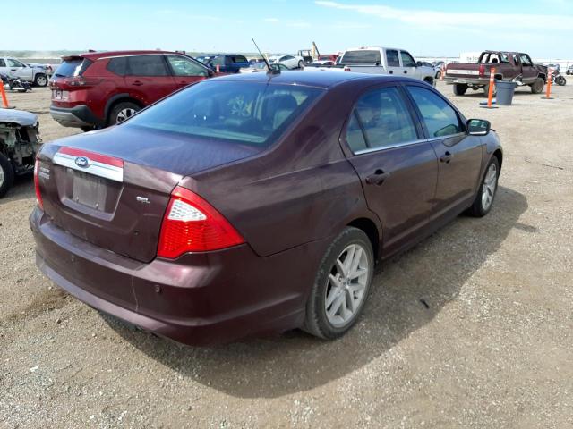 3FAHP0JA3CR412817 - 2012 FORD FUSION SEL MAROON photo 4