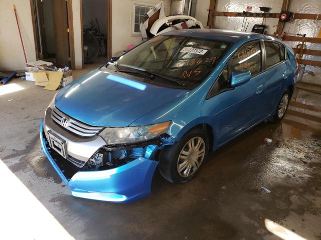 JHMZE2H5XAS013623 - 2010 HONDA INSIGHT LX BLUE photo 2