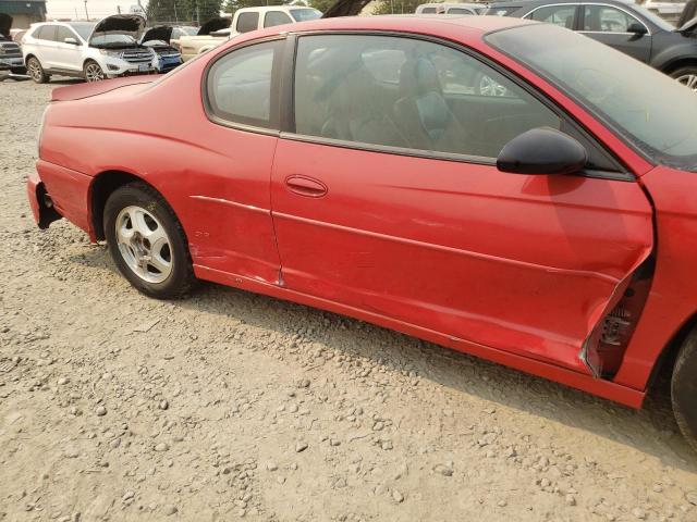 2G1WX12K749199806 - 2004 CHEVROLET MONTE CARL წითელი ფოტო 10
