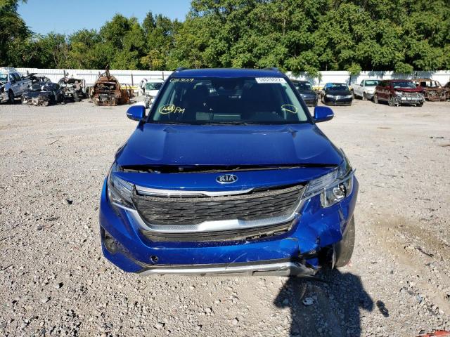 KNDEU2AA2M7083019 - 2021 KIA SELTOS S BLUE photo 9