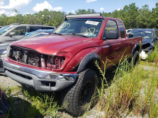 5TESN92N21Z855162 - 2001 TOYOTA TACOMA XTR BURGUNDY photo 2