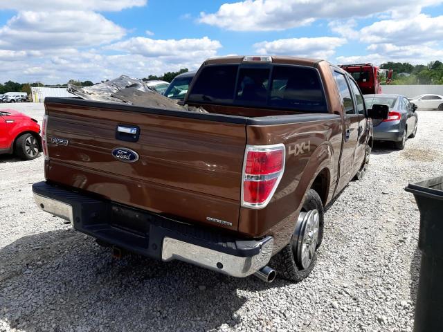 1FTFW1EF8BFC88135 - 2011 FORD F150 SUPER BROWN photo 4