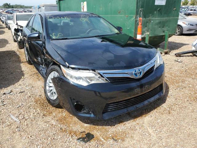 4T1BD1FK2CU037958 - 2012 TOYOTA CAMRY HYBR BLACK photo 1