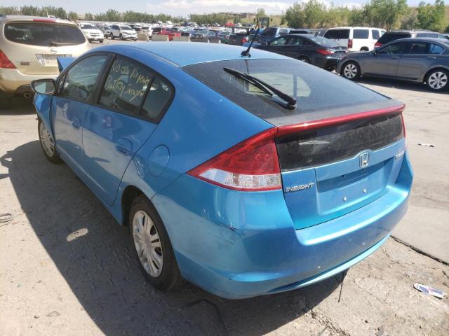 JHMZE2H51AS034649 - 2010 HONDA INSIGHT LX BLUE photo 3