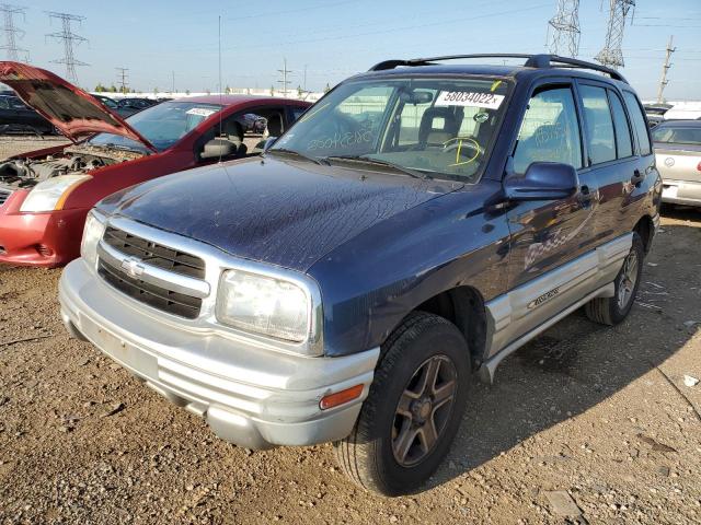 2CNBJ634X26905679 - 2002 CHEVROLET TRACKER LT BLUE photo 2