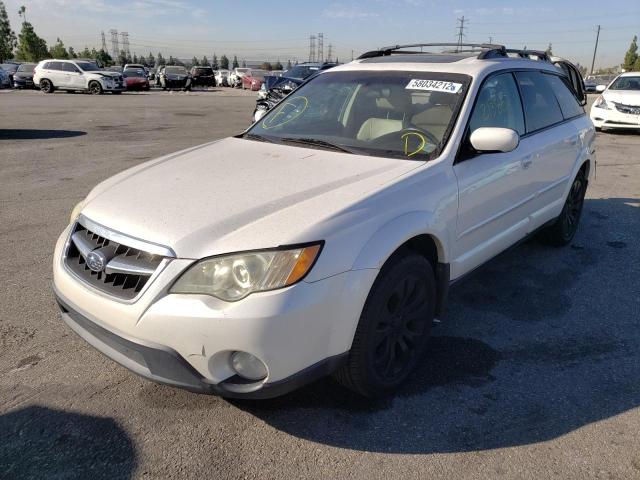 4S4BP66C297314113 - 2009 SUBARU OUTBACK WHITE photo 2