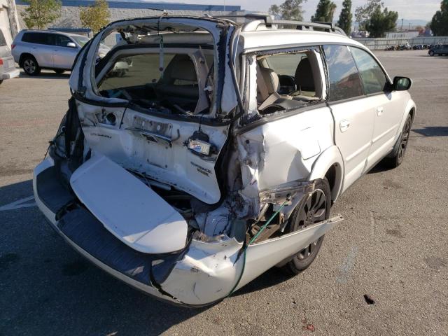 4S4BP66C297314113 - 2009 SUBARU OUTBACK WHITE photo 4